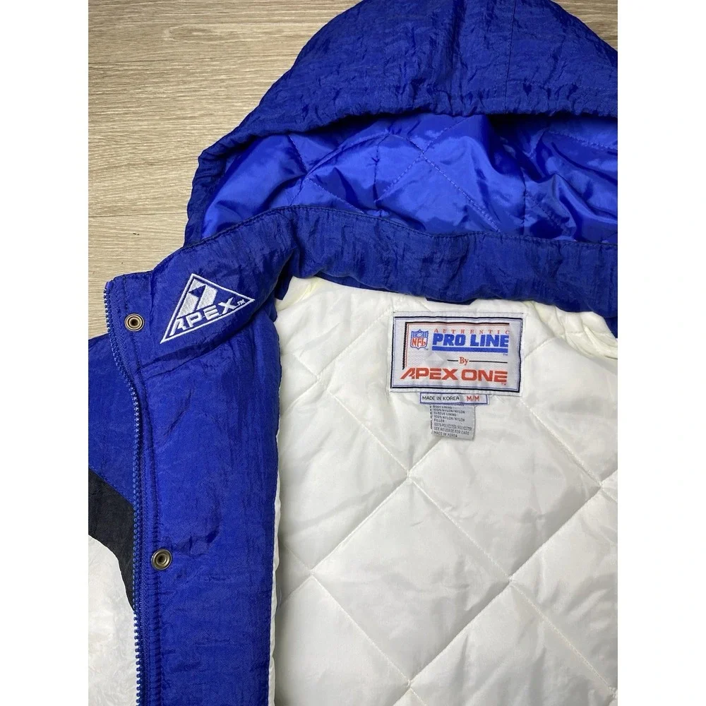 Vintage 90's Apex One Pro Line Dallas Cowboys NFL Zip-Up Jacket Men Size MEDIUM